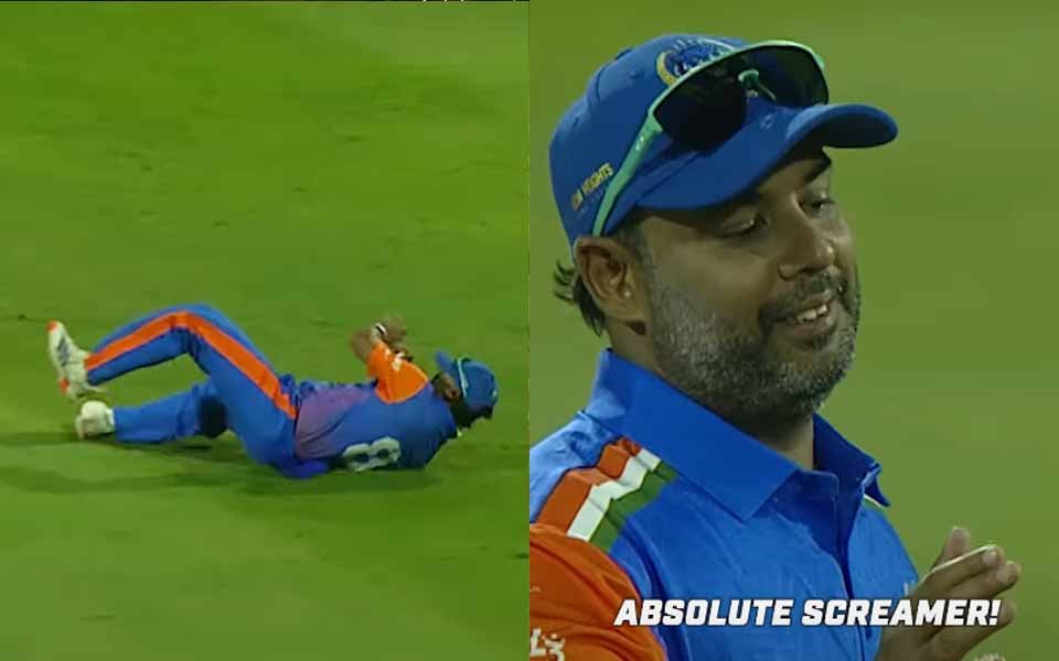 [WATCH] Stuart Binny pulls off stunning diving catch to seal India Champions’ win