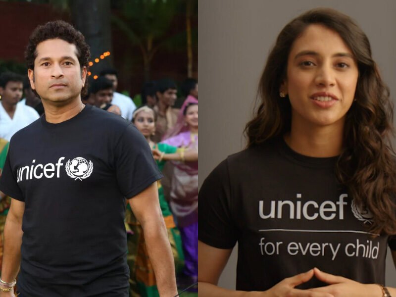 Sachin Tendulkar welcomes Smriti Mandhana to UNICEF India family as new Celebrity Advocate